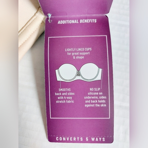 ⭐️5/$25 VF Lingerie Beauty Back Strapless Full Figure Underwire Bra 40DD - Picture 6 of 10